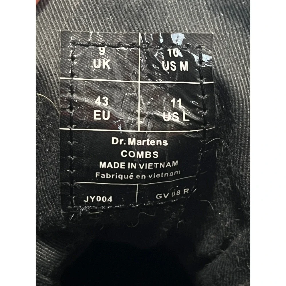 Dr. Martens Combs Utility Boots Men's 10 Women's 11 Black Nylon GOOD